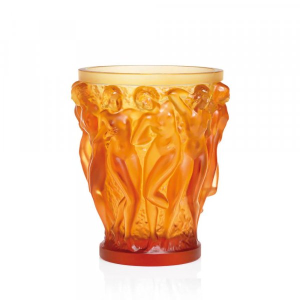 Ваза Lalique Bacchantes Amber — купить в Москве | янтарный хрусталь Lalique
