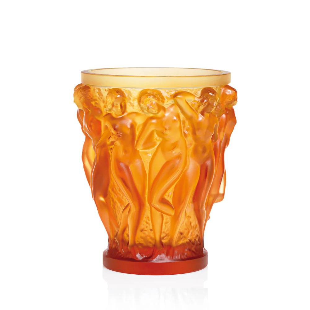 Ваза Lalique Bacchantes Amber — купить в Москве | янтарный хрусталь Lalique